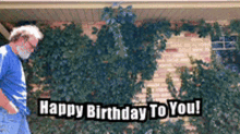 White Hair Beard Man Happy Birthday To You GIF