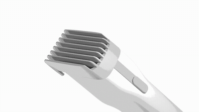 White Hair Clipper With Comb GIF