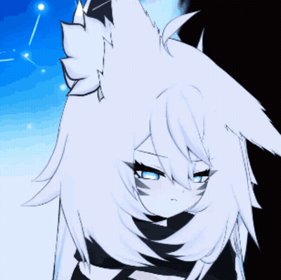 White Haired Anime Character With Blue Eyes GIF