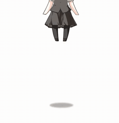 White-Haired Black-Eyed Chibi Girl Saying Herro Averybody GIF