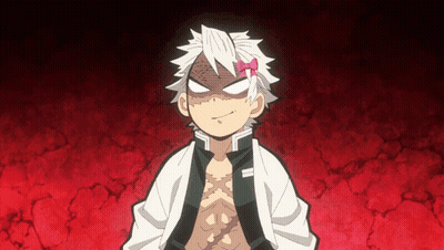 White-Haired Cartoon Character With Red Bow On Forehead GIF