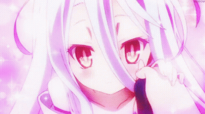 White-Haired Girl Holding Cat GIF