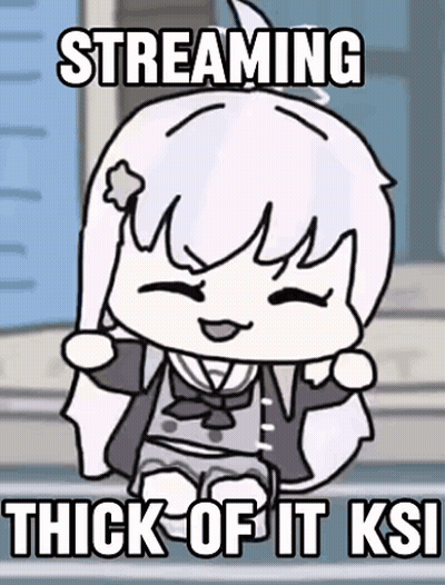 White Haired Girl Streaming Thick Of It KSI GIF