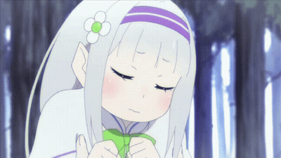 White-Haired Girl With Purple Eyes And X GIF