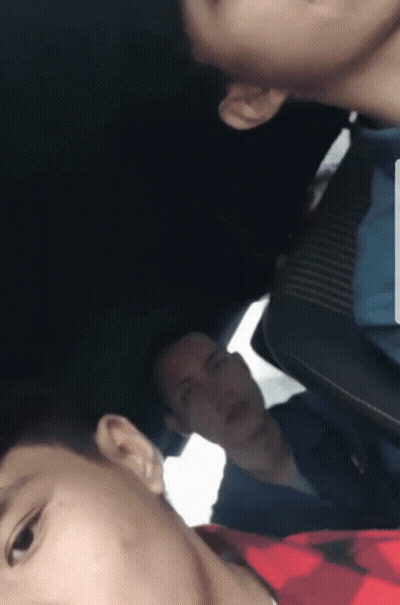 White-Haired Woman In Blue Shirt And Gloves GIF