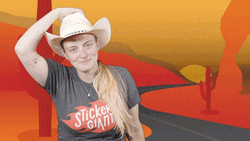 White Hat Cowgirl Howdy Y'all GIF