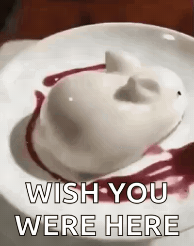 White Heart-Shaped Dessert With Red Sauce GIF