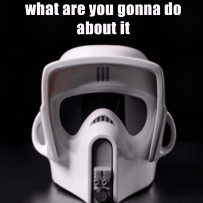 White Helmet With What Are You Gonna Do About It GIF