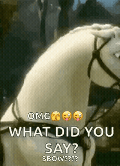 White Horse Asking What Did You Say