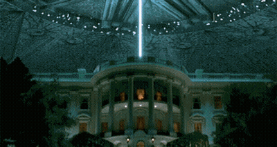 White House Attacked By Alien GIF