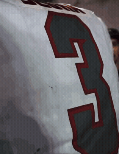 White Jersey Back Number 3 GIF