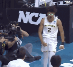 White Jersey Jordan Poole Glowing Eyes GIF