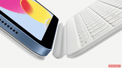 White Keyboard Blue Phone Thinkjules GIF