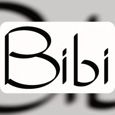 White Label With Bibi In Black Letters GIF