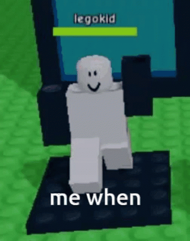 White Lego Man Standing On Black Lego Block In Video Game GIF
