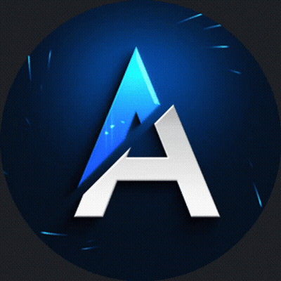 White Letter A With Blue Triangle GIF