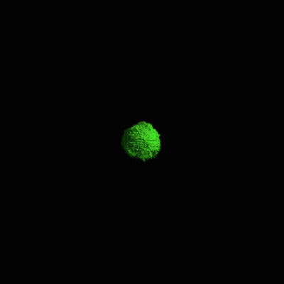 White Letter B With Green Explosions GIF