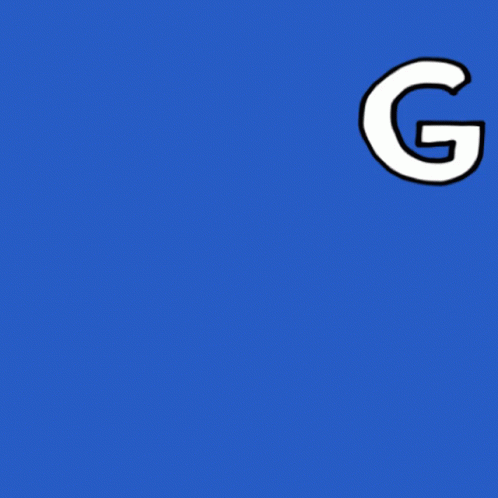 White Letter D With Blue Background GIF