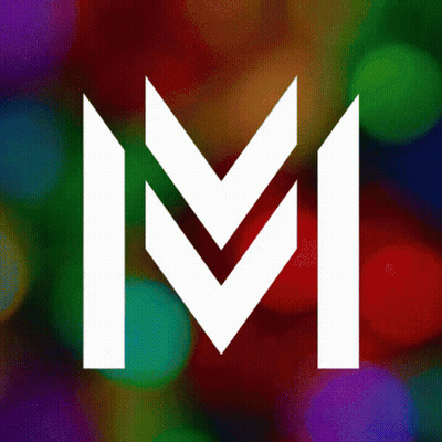 White Letter M On Green And Purple Background GIF