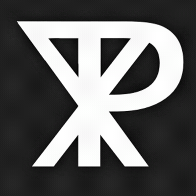 White Letter P On Black Background GIF