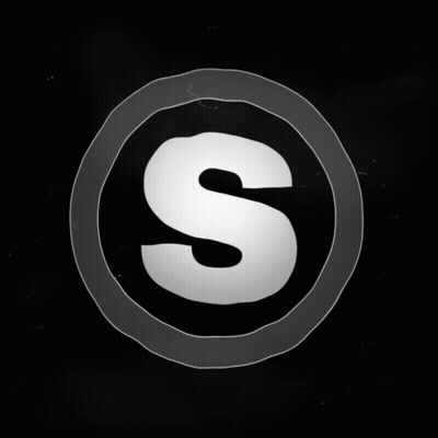 White Letter S In Black Circle GIF