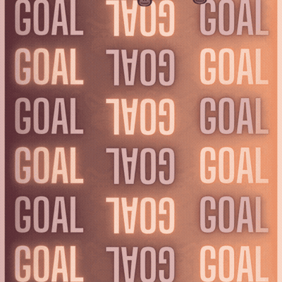 White Letters Goal Sign GIF