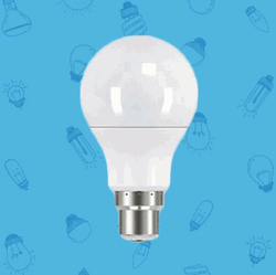 White Light Bulb In Blue Backdrop GIF