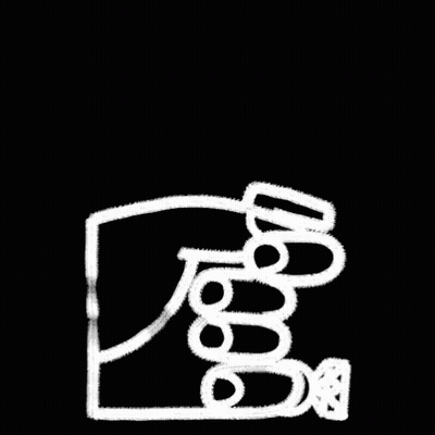 White Line Drawing Person Holding Coffee Bean GIF