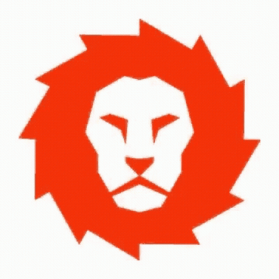White Lion Head In Red Circle GIF