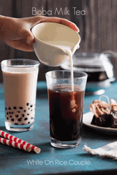 White Milk Tea Boba GIF