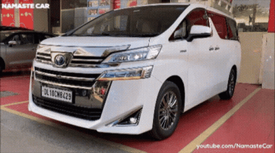 White Minivan With License Plate DL10CM8429 GIF