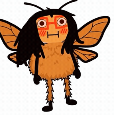 White Moth On Computer Keyboard GIF