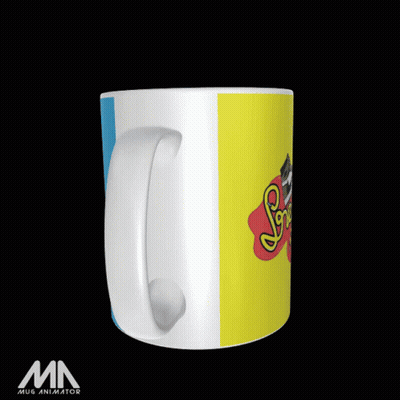 White Mug With Red And White Shoe GIF