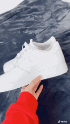 White Nike Air Force Shoes GIF