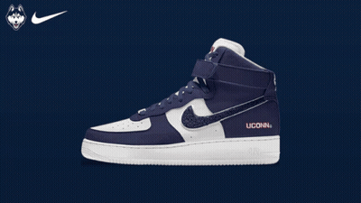 White Nike Shoe With UConn GIF
