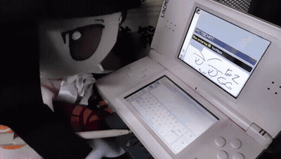 White Nintendo DS Open To New Entries GIF