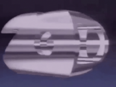 White Object On Blue Background GIF
