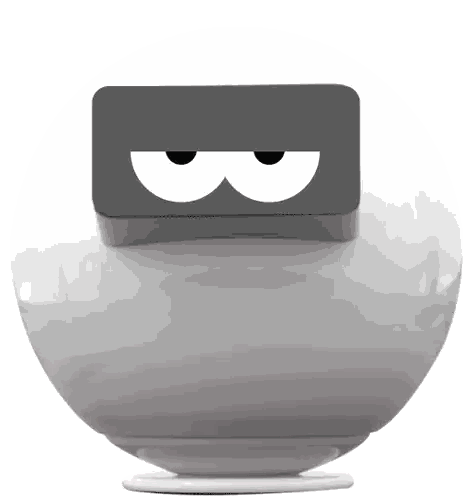 White Object With Black Square B Sticker