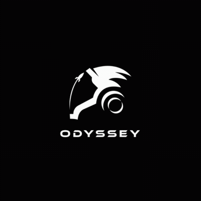 White Odyssey Logo With Bird GIF