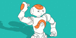 White Orange Robot