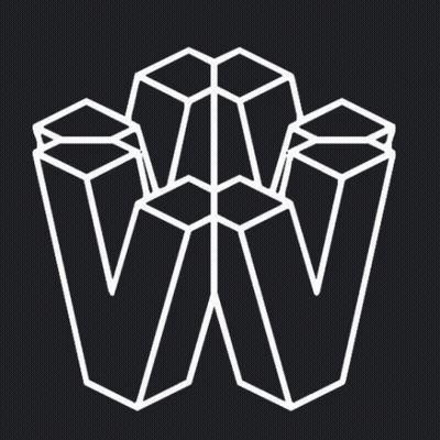 White Outline Letter W GIF