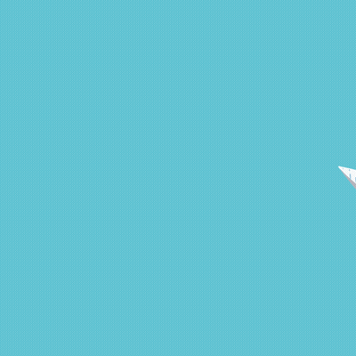 White Paper Airplane Flying GIF
