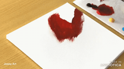 White Paper With Red Heart GIF