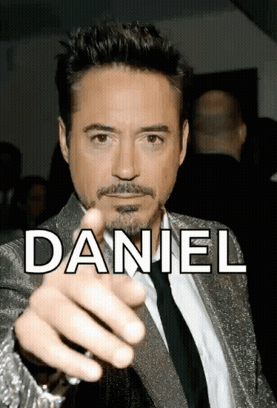 White Plate With Bunny Saying Hi Daniel LOL GIF
