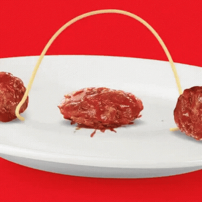 White Plate With Meatballs And Spaghetti GIF