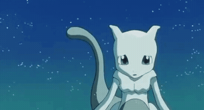 White Pokemon Sitting In Blue Sky GIF