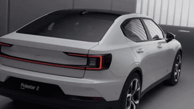 White Polestar 2 GIF