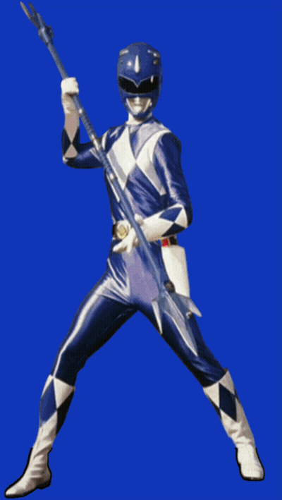 White Power Ranger Holding Sword GIF