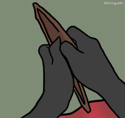 White Rabbit In Red Sweater Green Background GIF