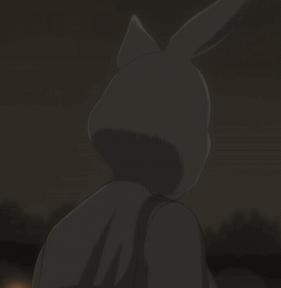 White Rabbit Looking At Camera GIF